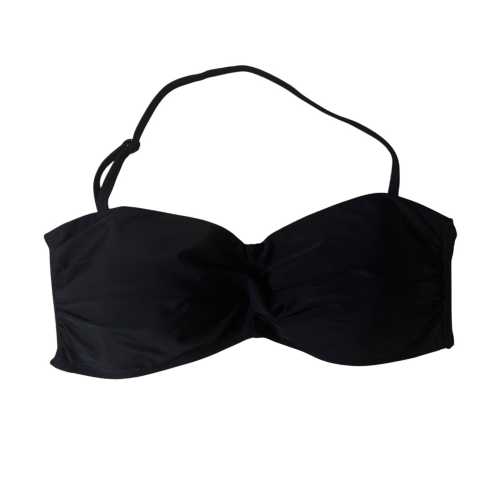 Time and Tru Black Swim Top Size Large